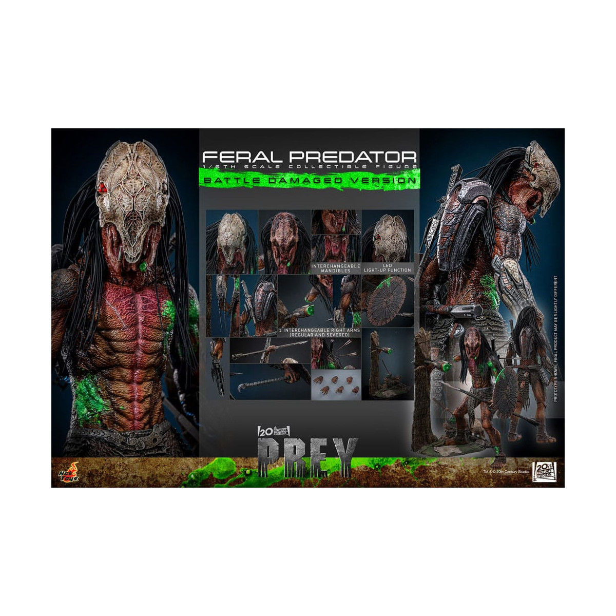 Hot Toys - Feral Predator (Battle Damaged Version) MMS 1/6 - Prey