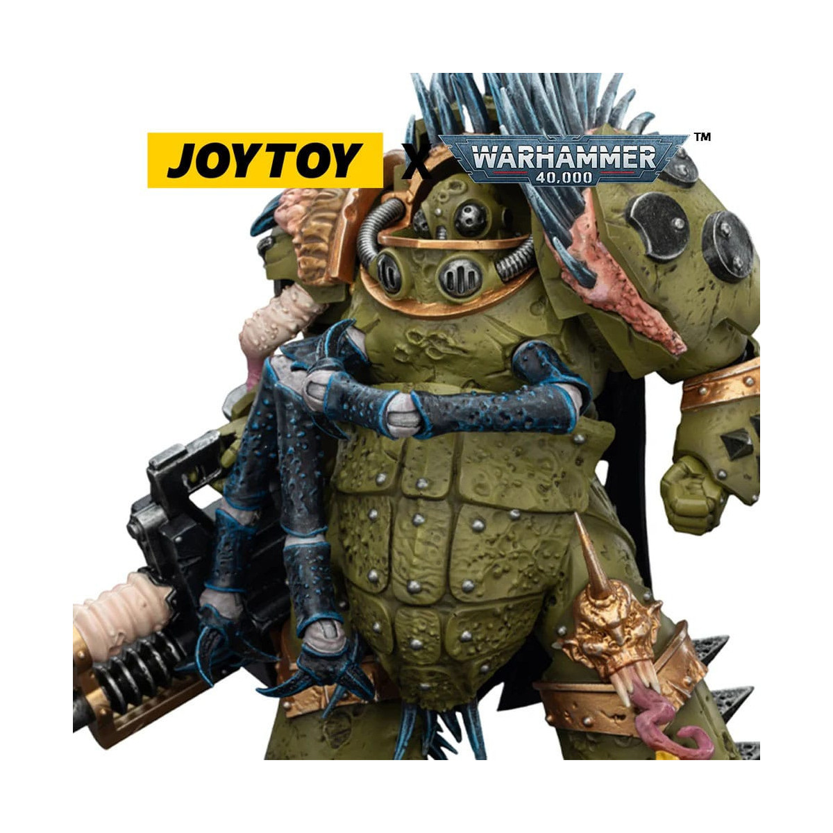 Joytoy - Death Guard - Blightlord The Terminator 1 with Reaper Autocannon and Bubotic Blades 1/18 - Warhammer 40k
