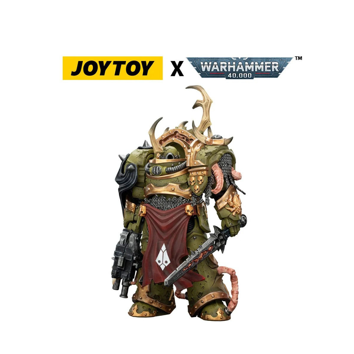 Joytoy - Death Guard - Blightlord The Terminator 3 with Combi-bolter and Bubotic Blade 1/18 - Warhammer 40k