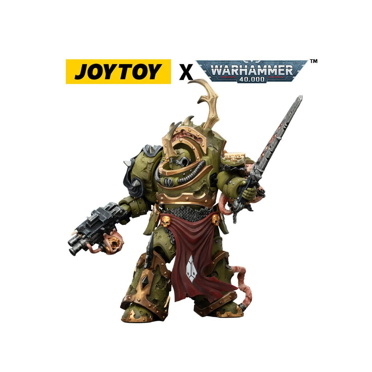 Joytoy - Death Guard - Blightlord The Terminator 3 with Combi-bolter and Bubotic Blade 1/18 - Warhammer 40k