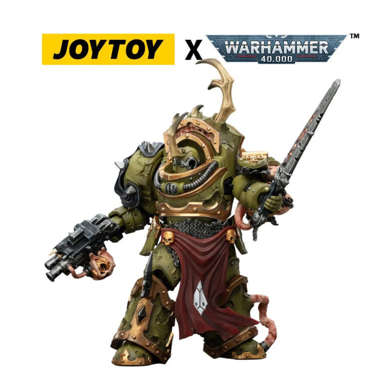 Joytoy - Death Guard - Blightlord The Terminator 3 with Combi-bolter and Bubotic Blade 1/18 - Warhammer 40k