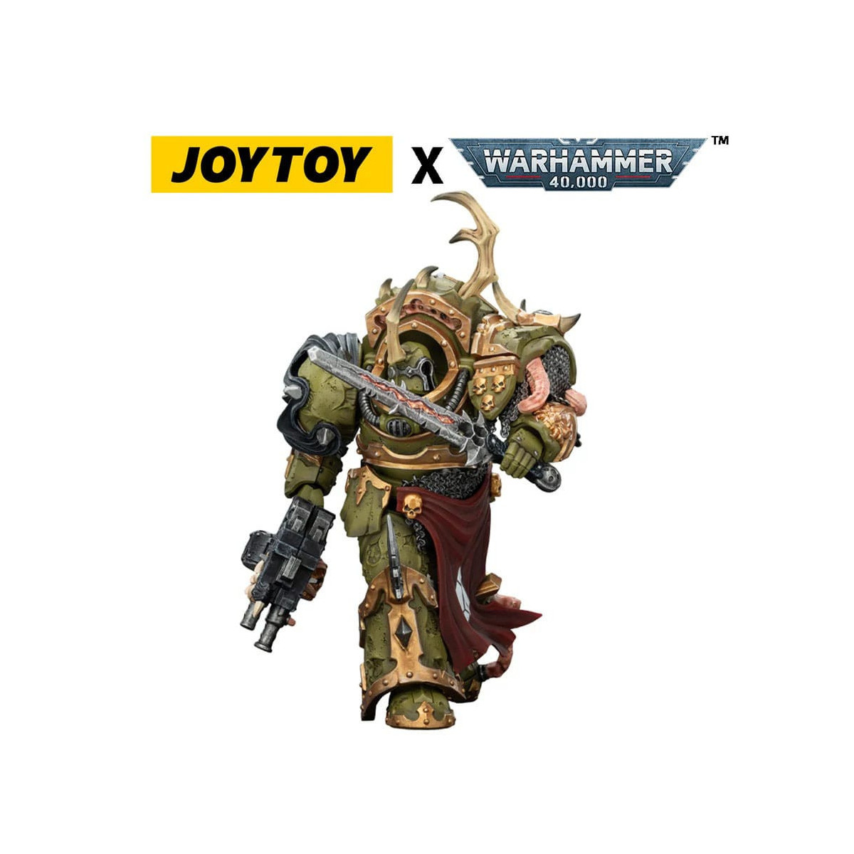 Joytoy - Death Guard - Blightlord The Terminator 3 with Combi-bolter and Bubotic Blade 1/18 - Warhammer 40k