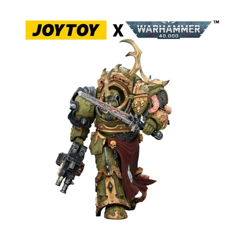 Joytoy - Death Guard - Blightlord The Terminator 3 with Combi-bolter and Bubotic Blade 1/18 - Warhammer 40k