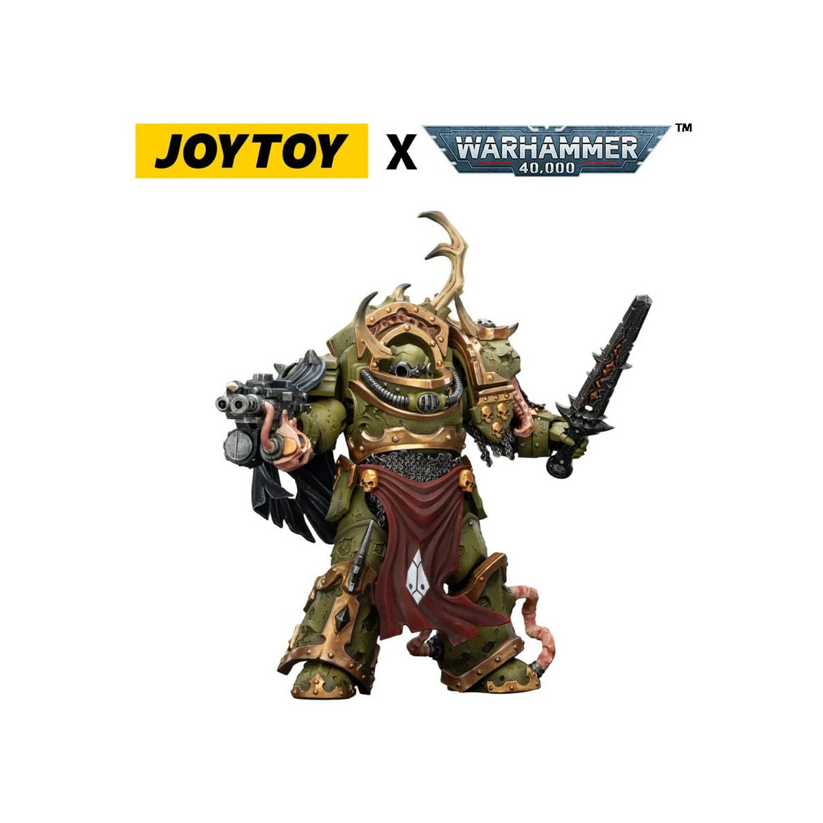 Joytoy - Death Guard - Blightlord The Terminator 3 with Combi-bolter and Bubotic Blade 1/18 - Warhammer 40k