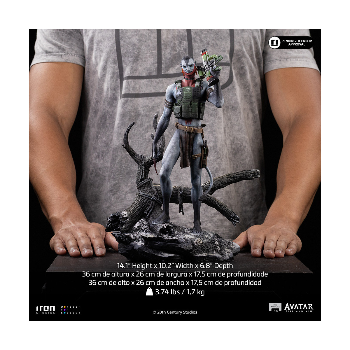 Iron Studios - Miles Quaritch Art Scale 1/10 - Avatar 3: Fire and Ash