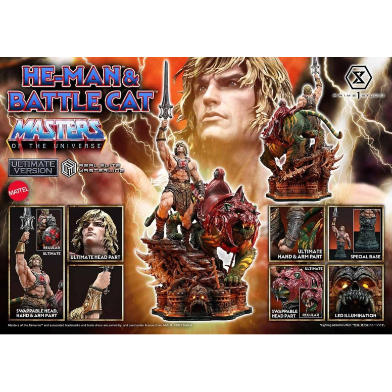 Prime 1 Studio - Masters of the Universe - He-Man & Battle Cat Ultimate Version - Real Elite Masterline Series 1/4