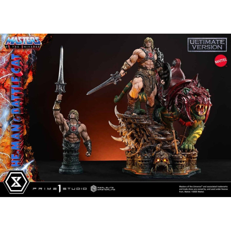 Prime 1 Studio - Masters of the Universe - He-Man & Battle Cat Ultimate Version - Real Elite Masterline Series 1/4