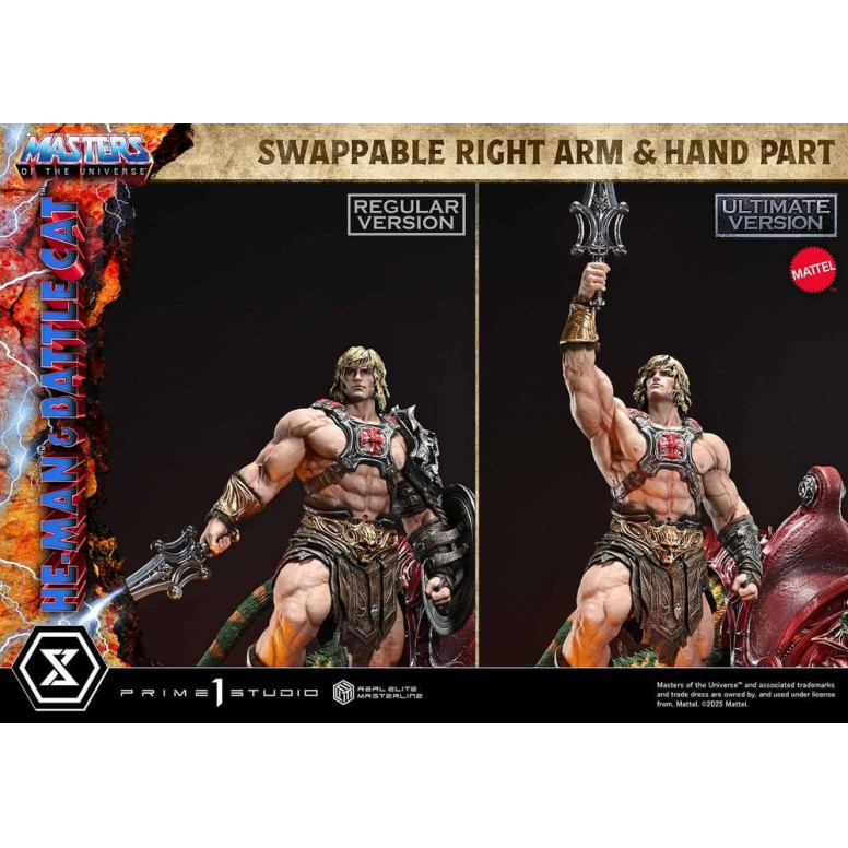 Prime 1 Studio - Masters of the Universe - He-Man & Battle Cat Ultimate Bonus Version - Real Elite Masterline Series 1/4