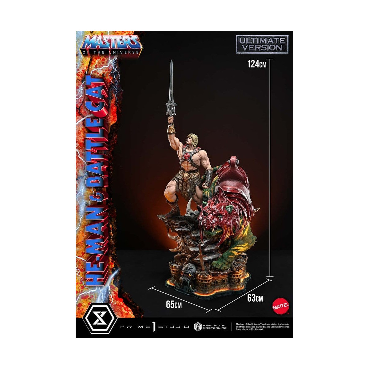 Prime 1 Studio - Masters of the Universe - He-Man & Battle Cat Ultimate Bonus Version - Real Elite Masterline Series 1/4