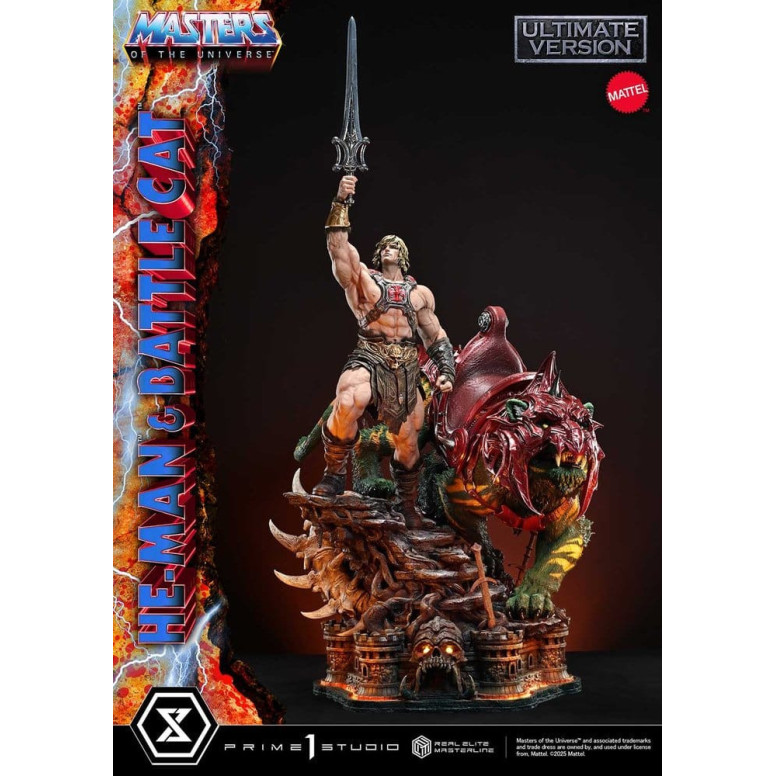 Prime 1 Studio - Masters of the Universe - He-Man & Battle Cat Ultimate Bonus Version - Real Elite Masterline Series 1/4