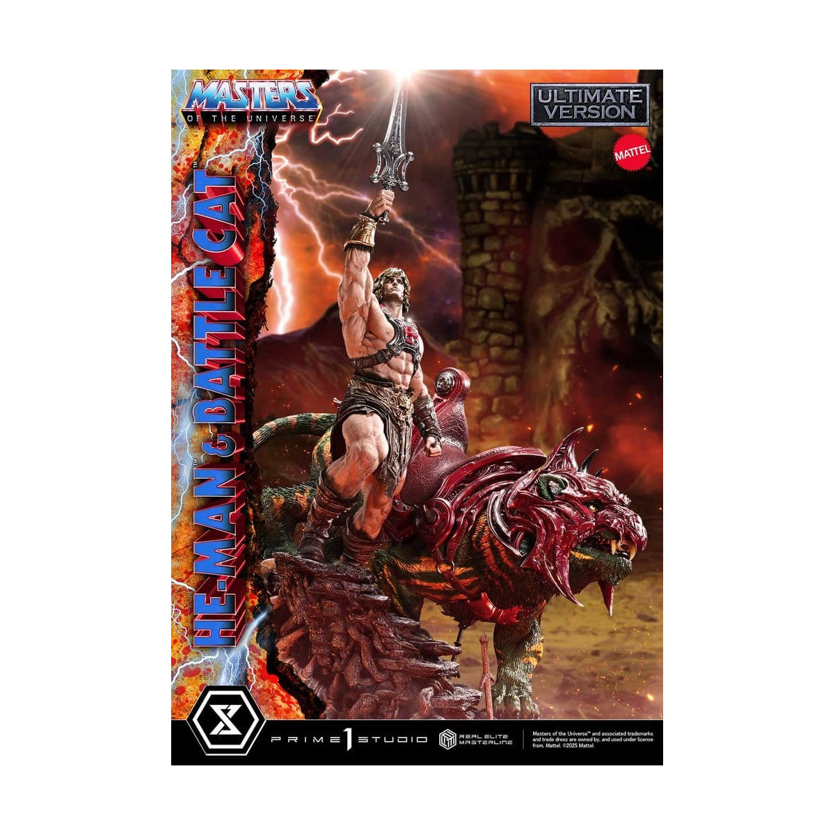 Prime 1 Studio - Masters of the Universe - He-Man & Battle Cat Ultimate Bonus Version - Real Elite Masterline Series 1/4