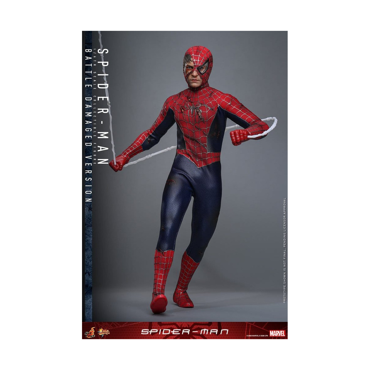 Hot Toys Marvel - Spider-Man (Battle Damaged Version) - Spider-Man (2002) Movie Masterpiece 1/6