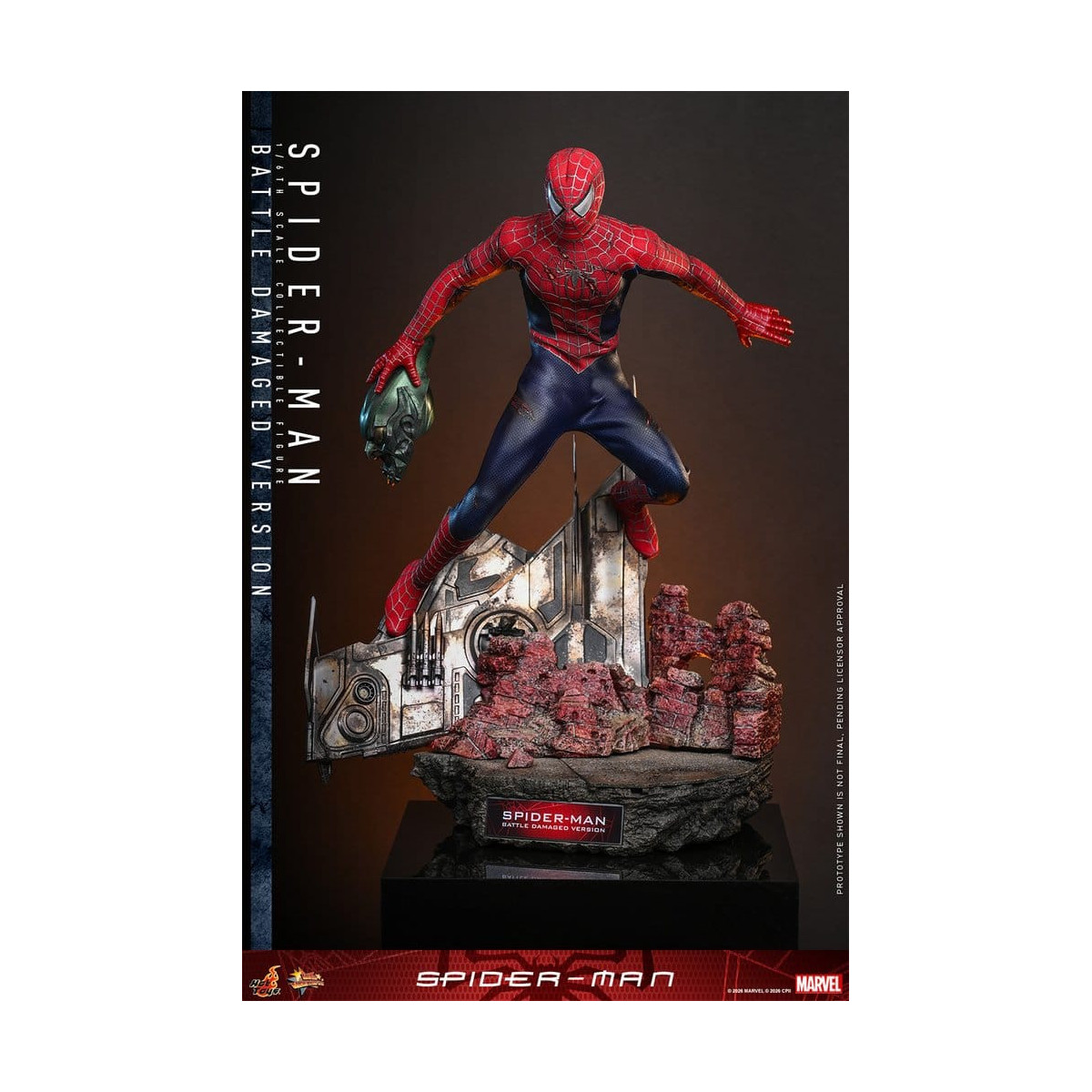 Hot Toys Marvel - Spider-Man (Battle Damaged Version) - Spider-Man (2002) Movie Masterpiece 1/6