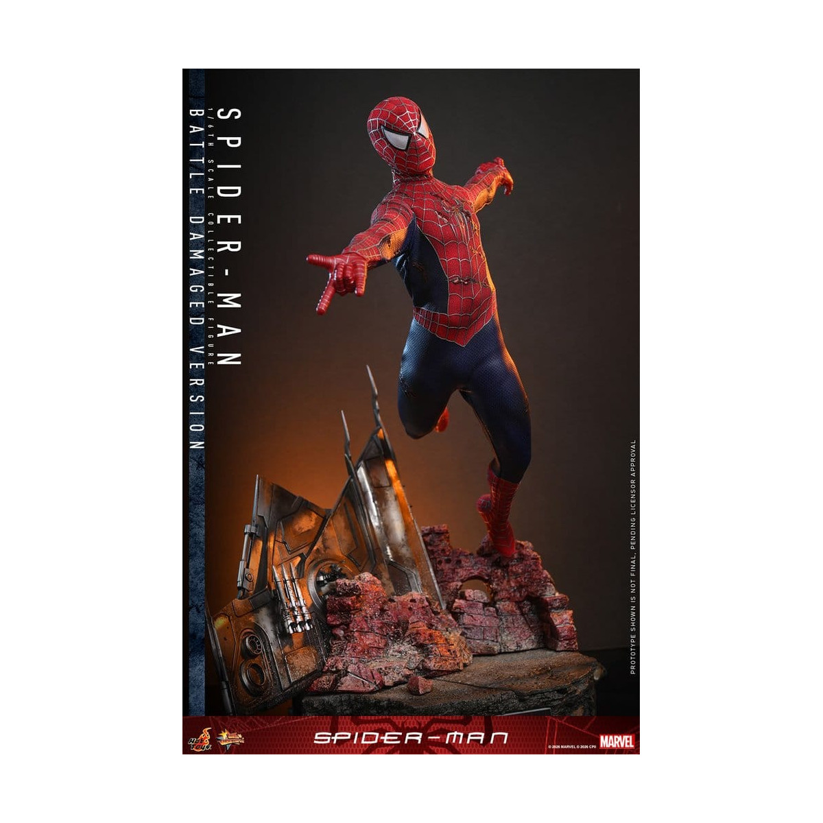 Hot Toys Marvel - Spider-Man (Battle Damaged Version) - Spider-Man (2002) Movie Masterpiece 1/6