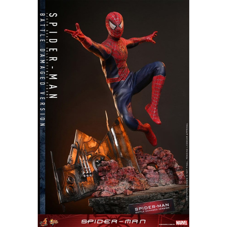 Hot Toys Marvel - Spider-Man (Battle Damaged Version) - Spider-Man (2002) Movie Masterpiece 1/6