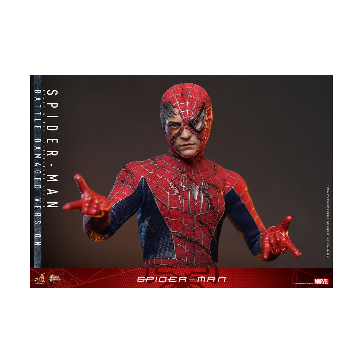 Hot Toys Marvel - Spider-Man (Battle Damaged Version) - Spider-Man (2002) Movie Masterpiece 1/6