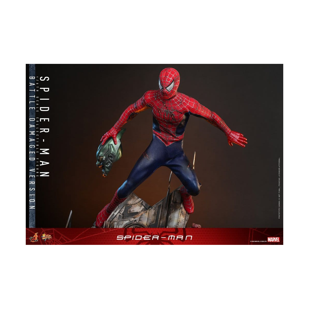 Hot Toys Marvel - Spider-Man (Battle Damaged Version) - Spider-Man (2002) Movie Masterpiece 1/6