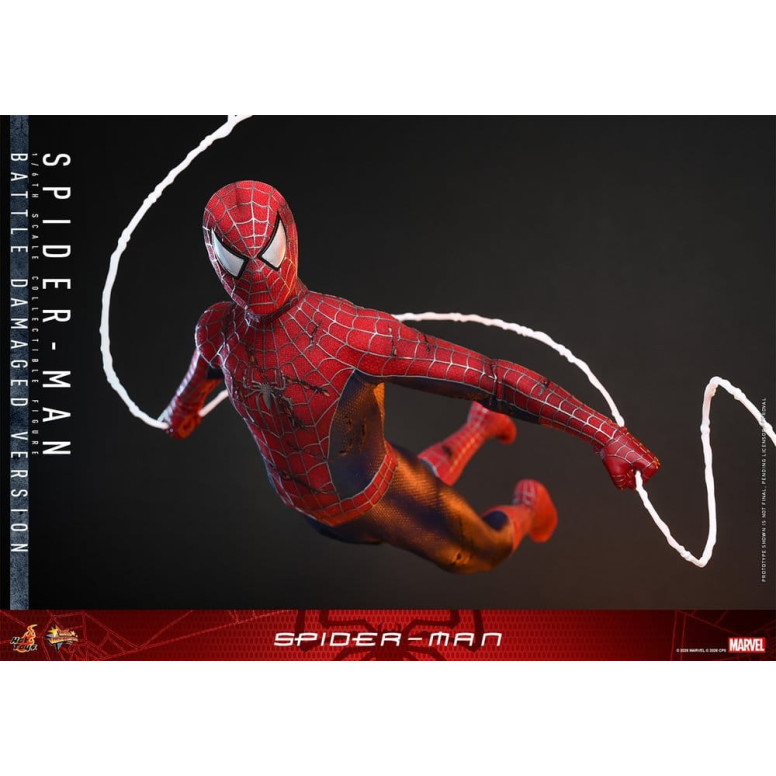 Hot Toys Marvel - Spider-Man (Battle Damaged Version) - Spider-Man (2002) Movie Masterpiece 1/6