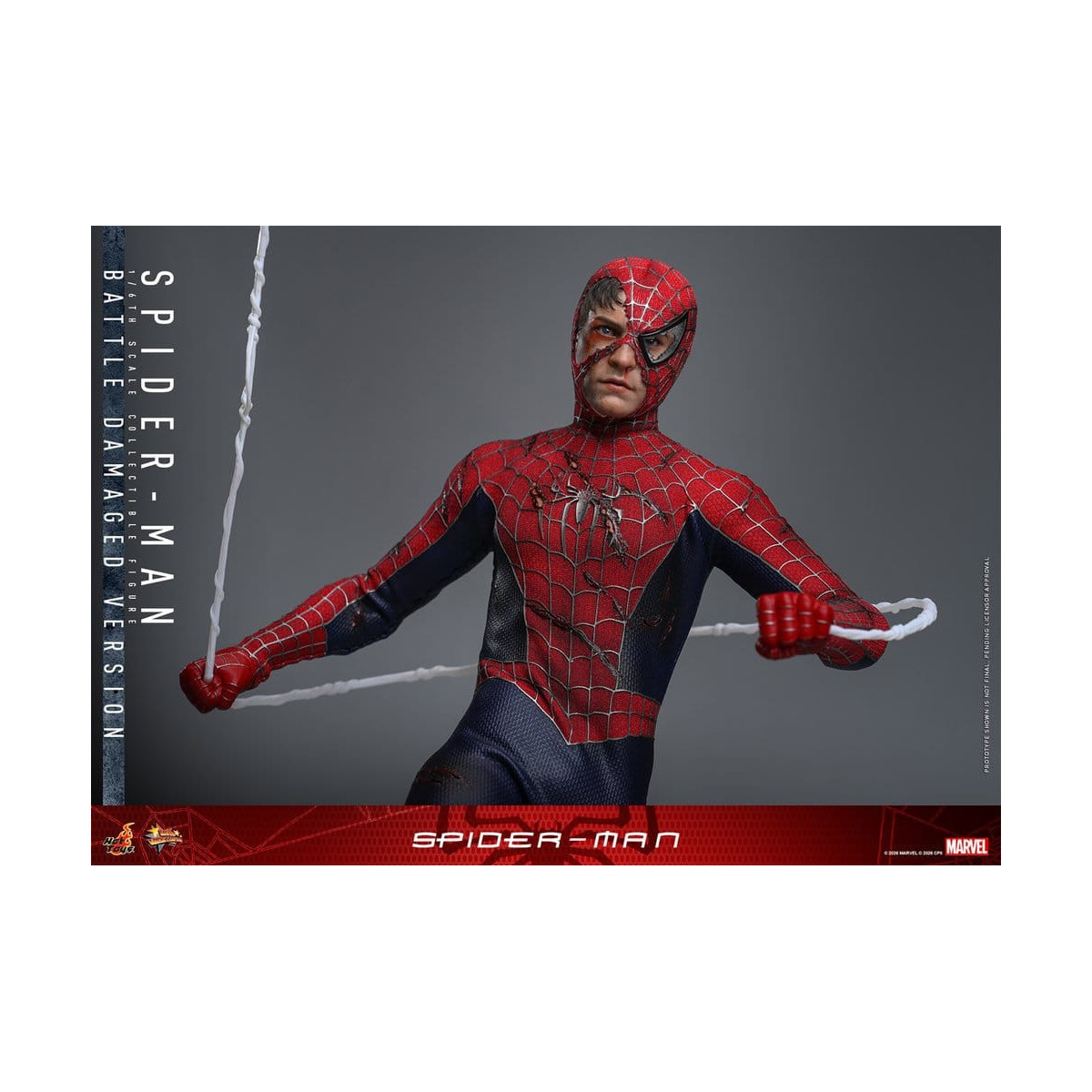 Hot Toys Marvel - Spider-Man (Battle Damaged Version) - Spider-Man (2002) Movie Masterpiece 1/6