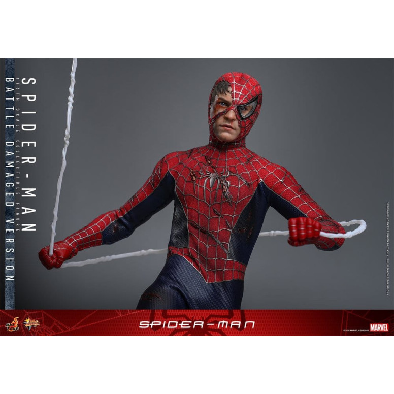 Hot Toys Marvel - Spider-Man (Battle Damaged Version) - Spider-Man (2002) Movie Masterpiece 1/6