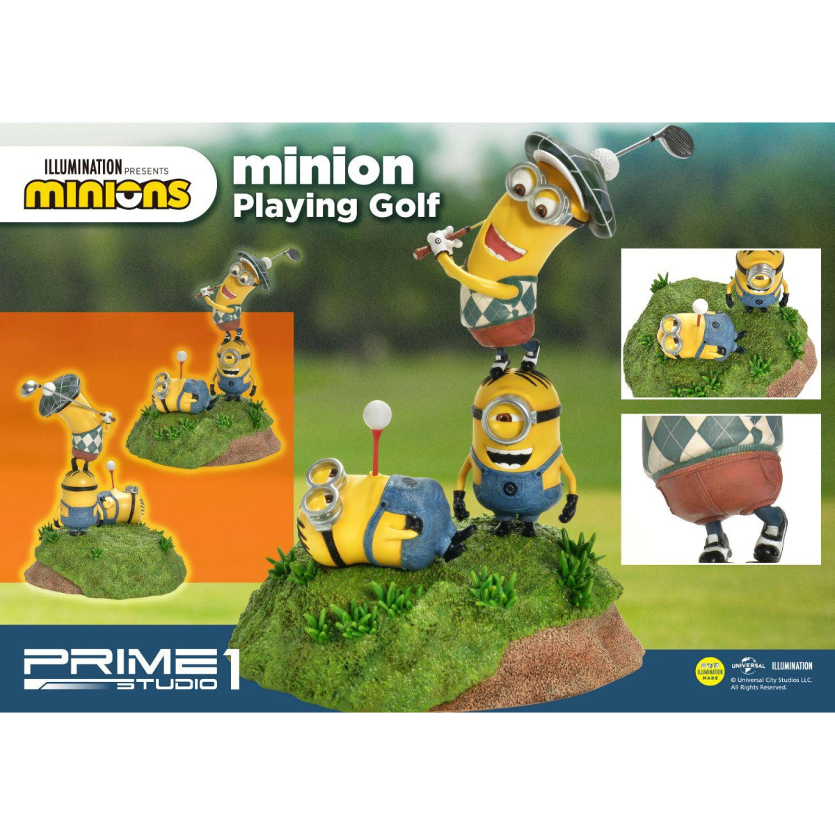 Prime 1 Studio - PCFMINI-07: Minion playing Golf - Despicable Me - Minions
