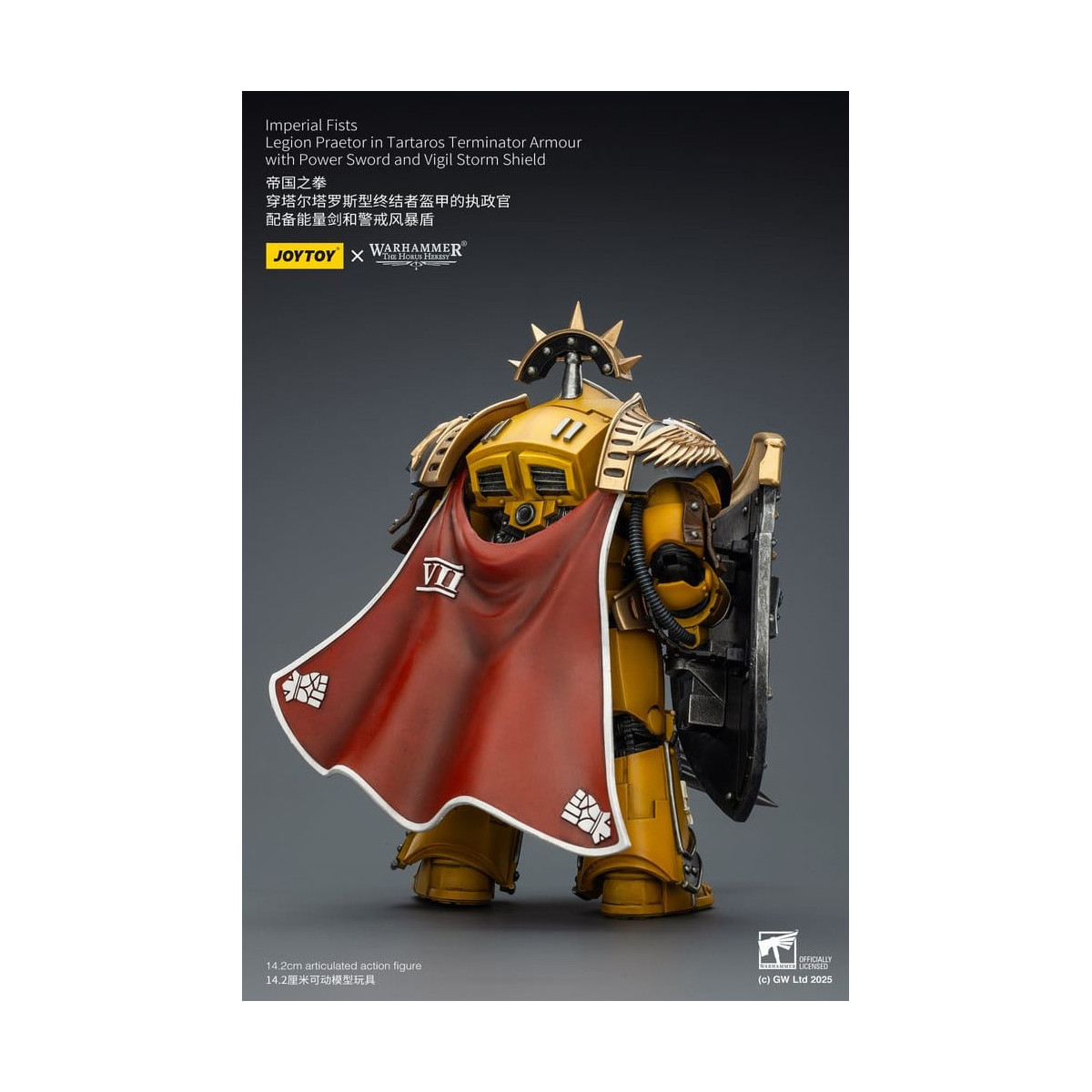 Joytoy - Warhammer - Imperial Fists - Legion Praetor in Tartaros The Terminator Armour with Power Sword and Vigil Storm Shield 1