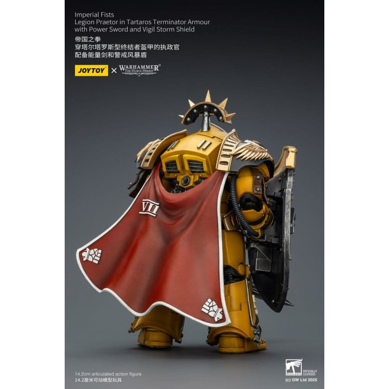 Joytoy - Warhammer - Imperial Fists - Legion Praetor in Tartaros The Terminator Armour with Power Sword and Vigil Storm Shield 1