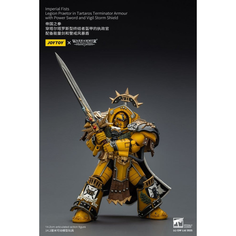 Joytoy - Warhammer - Imperial Fists - Legion Praetor in Tartaros The Terminator Armour with Power Sword and Vigil Storm Shield 1