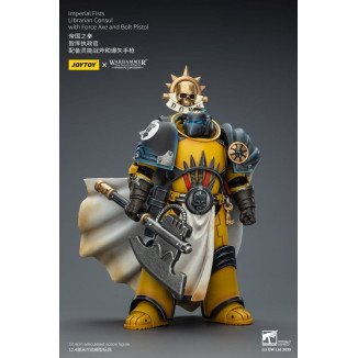Joytoy - Warhammer - Imperial Fists - Librarian Consul with Force Axe and Bolt Pistol 1/18