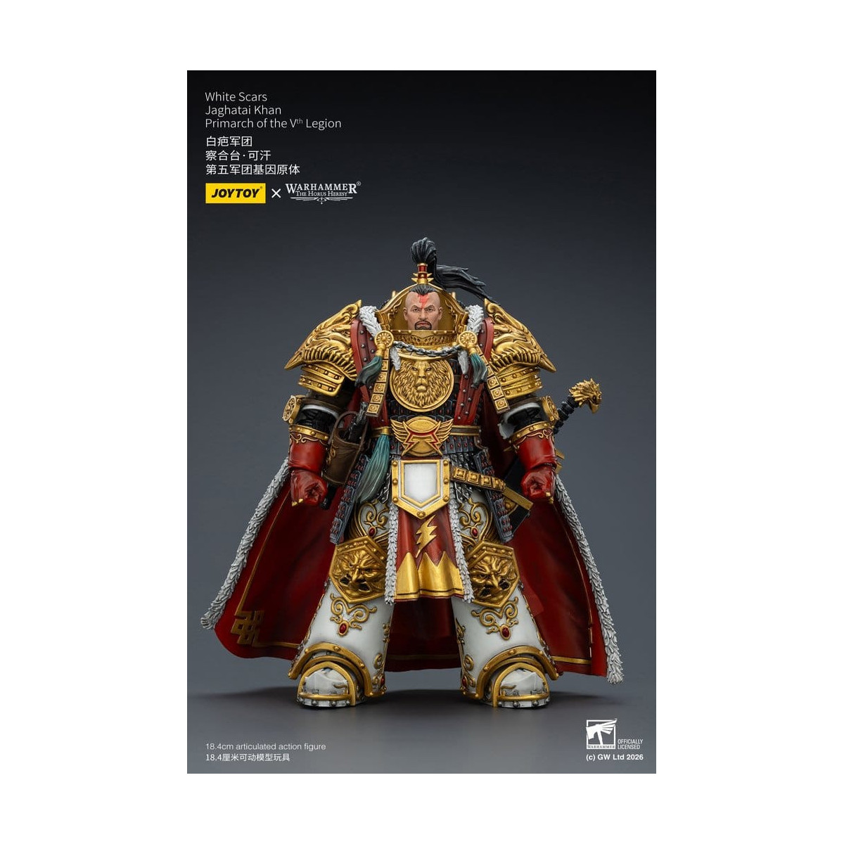 JoyToy Space Marines - White Scars - Jaghatai Khan Primarch of the Vth Legion 1/18 - The Horus Heresy