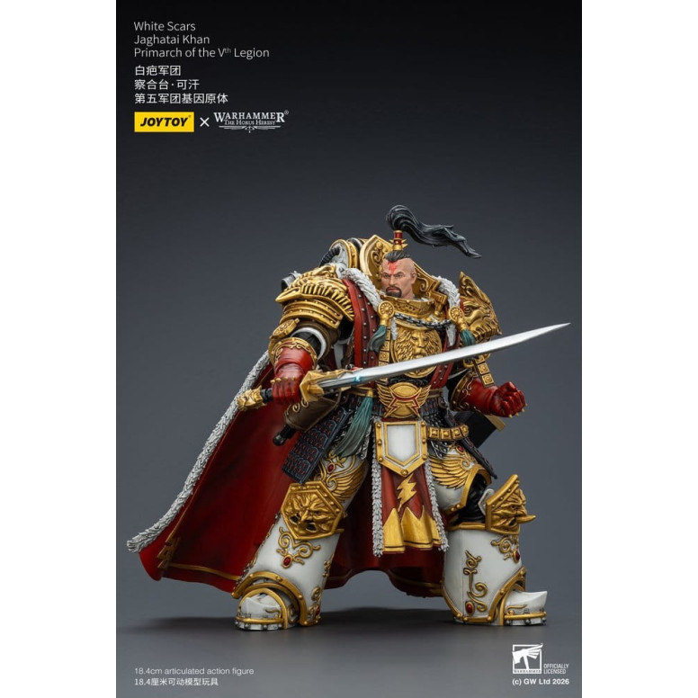 JoyToy Space Marines - White Scars - Jaghatai Khan Primarch of the Vth Legion 1/18 - The Horus Heresy