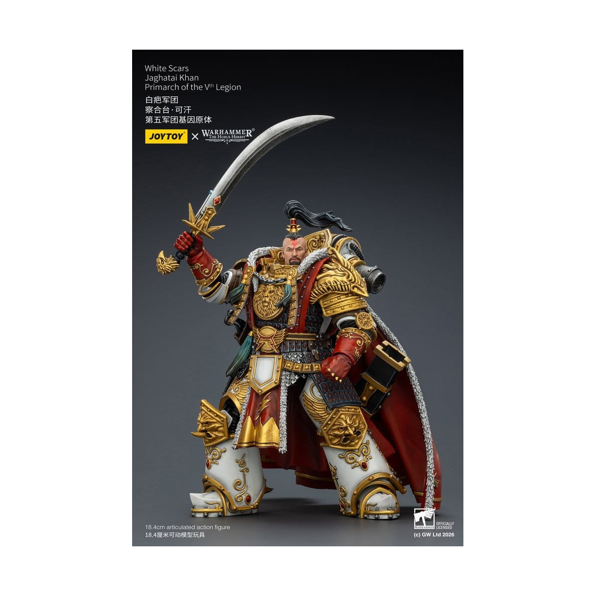 JoyToy Space Marines - White Scars - Jaghatai Khan Primarch of the Vth Legion 1/18 - The Horus Heresy