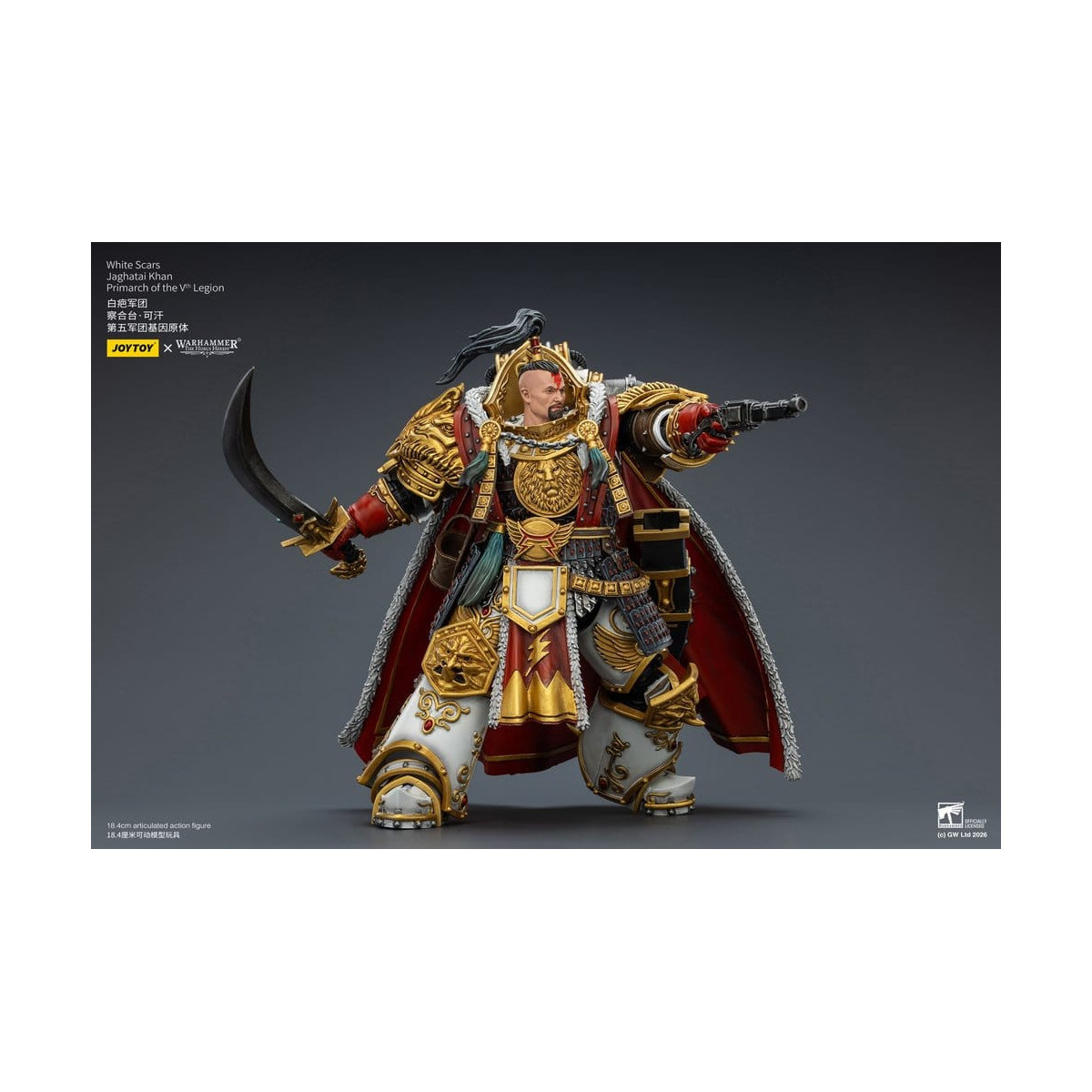 JoyToy Space Marines - White Scars - Jaghatai Khan Primarch of the Vth Legion 1/18 - The Horus Heresy