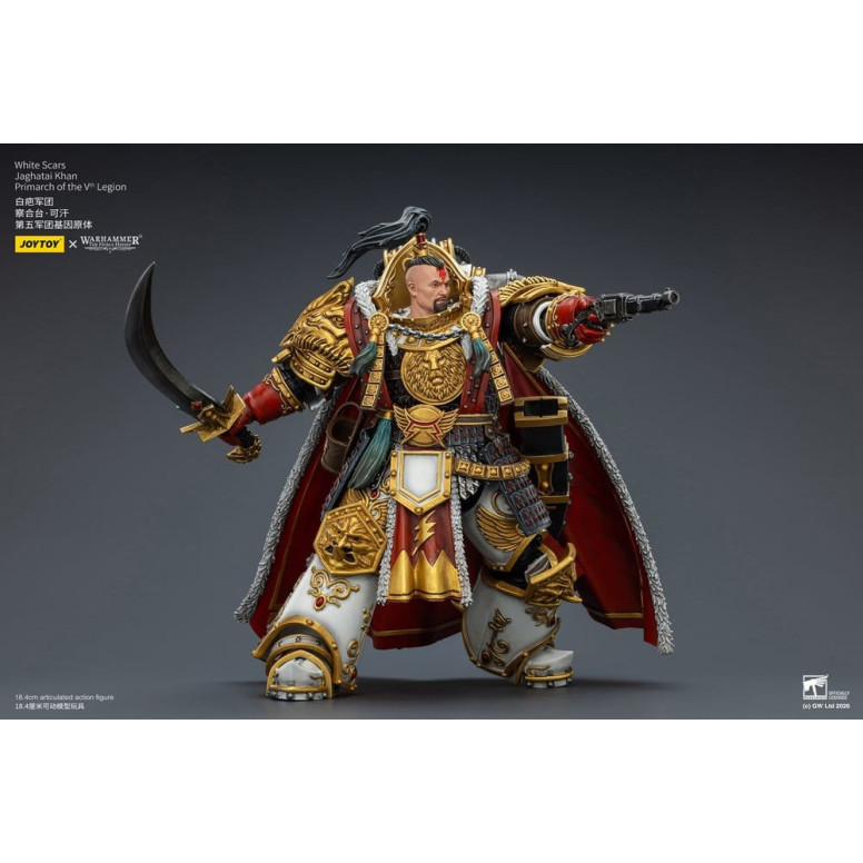 JoyToy Space Marines - White Scars - Jaghatai Khan Primarch of the Vth Legion 1/18 - The Horus Heresy
