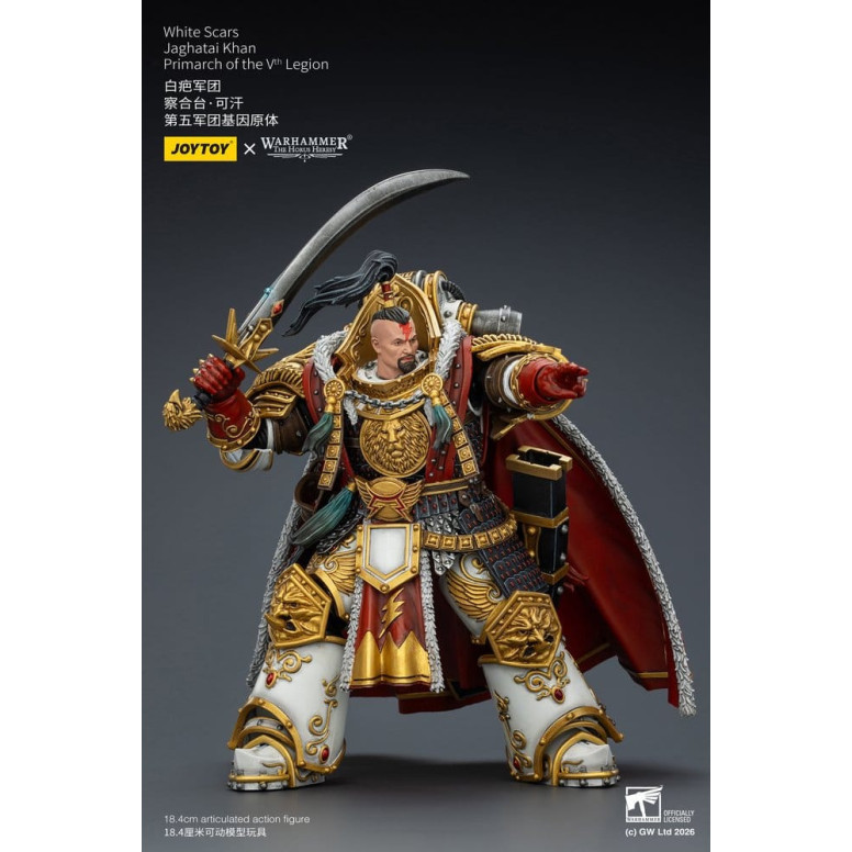 JoyToy Space Marines - White Scars - Jaghatai Khan Primarch of the Vth Legion 1/18 - The Horus Heresy
