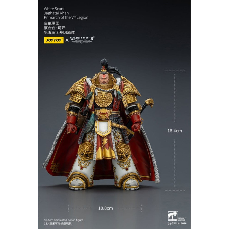 JoyToy Space Marines - White Scars - Jaghatai Khan Primarch of the Vth Legion 1/18 - The Horus Heresy