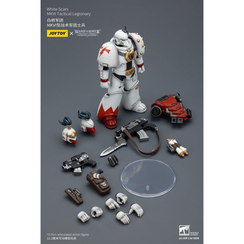 Joytoy - Warhammer - White Scars Mk IV Tactical Squad - MKVI Tactical Legionary 1/18