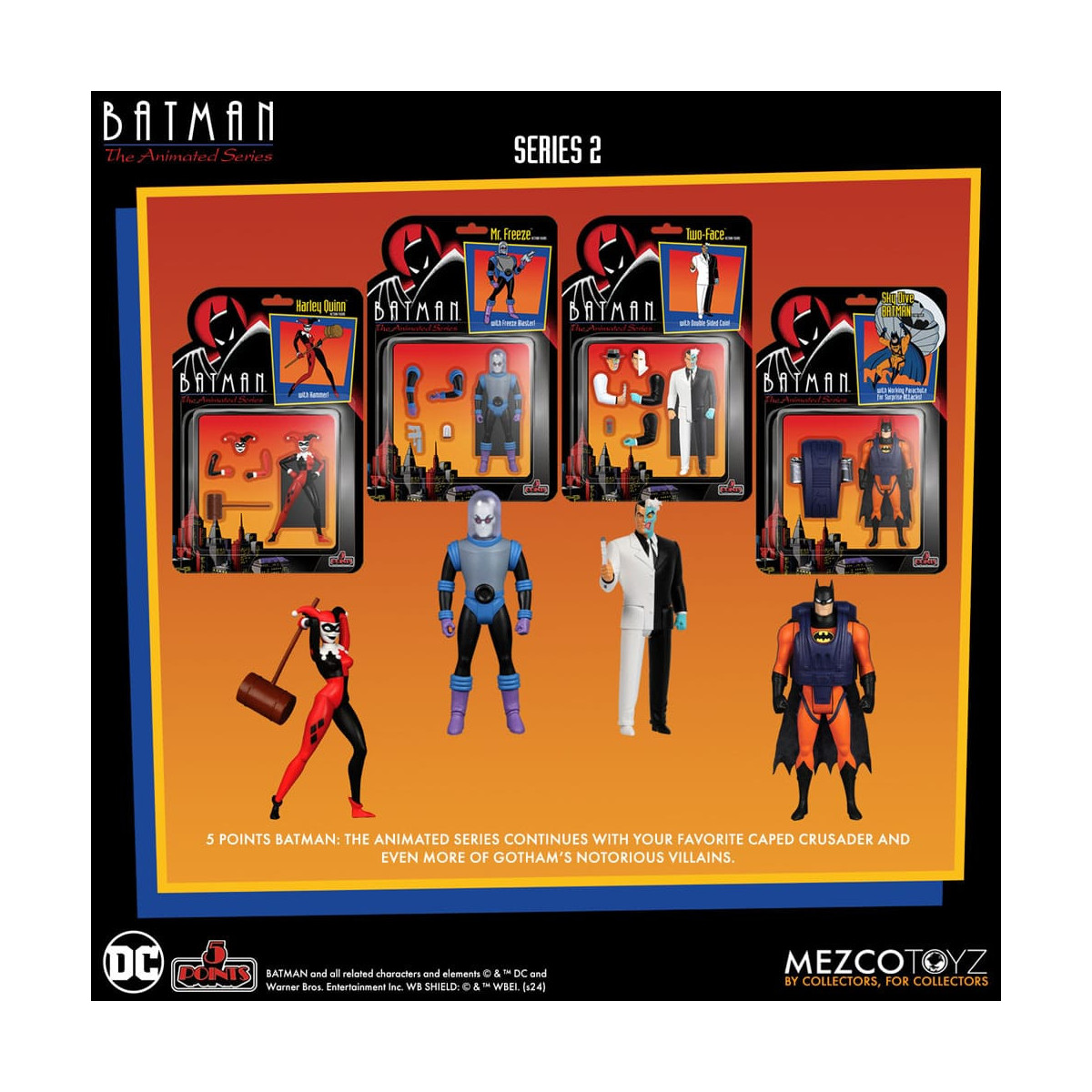 Mezco 5 Points - DC Comics Batman: The Animated Series - Deluxe Boxset 4 characters - Serie 2