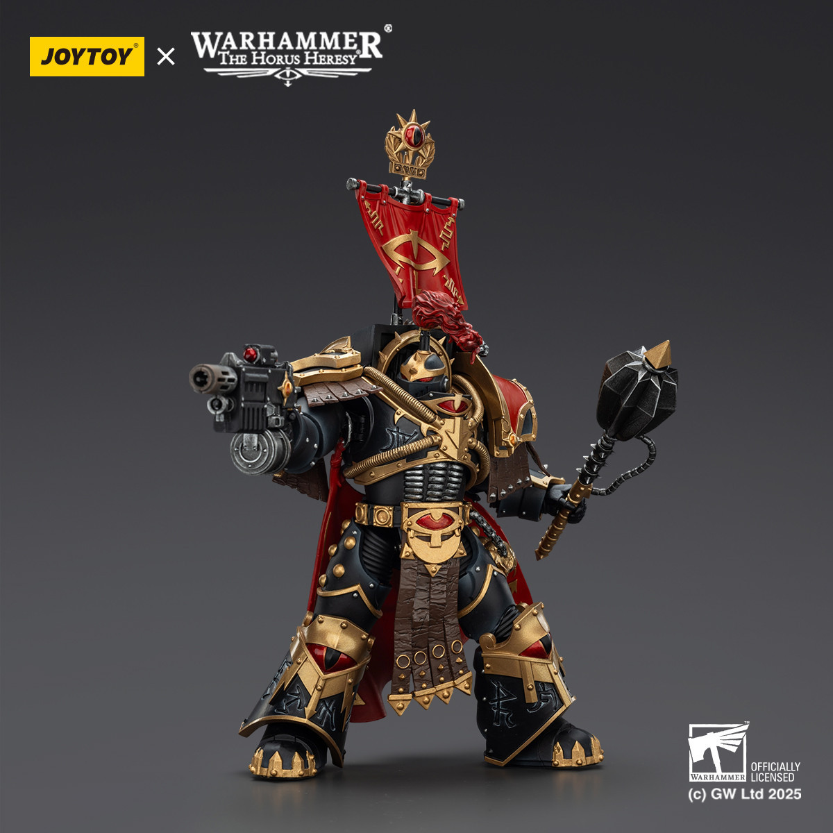 JoyToy Space Marines - Sons of Horus - Legion Cataphractii Praetor with Combi-Melta and Power Maul 1/18 - Warhammer 40K