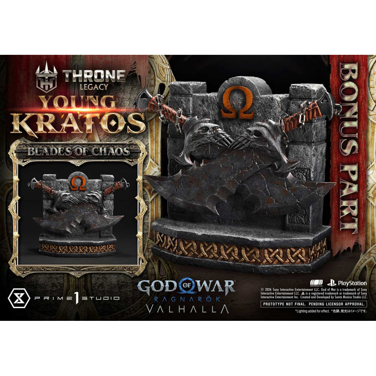 Prime 1 Studio - God of War: Ragnarok Valhalla - YOUNG KRATOS Bonus Version - Throne Legacy 1/3