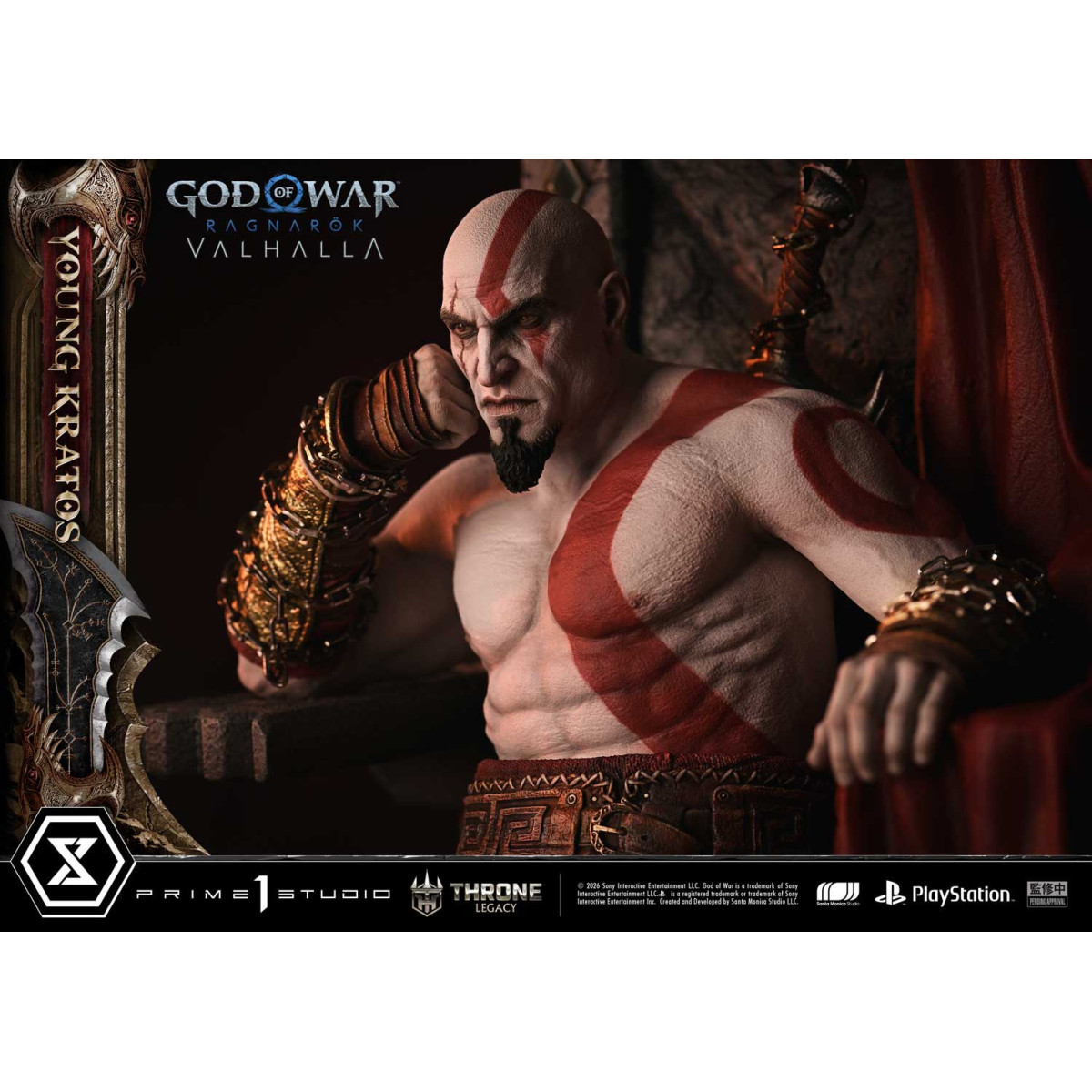 Prime 1 Studio - God of War: Ragnarok Valhalla - YOUNG KRATOS Bonus Version - Throne Legacy 1/3