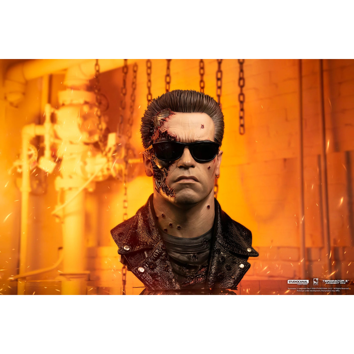 Pure Arts The Terminator 2 T-800 Model 101 Battle Damaged Art The Mask