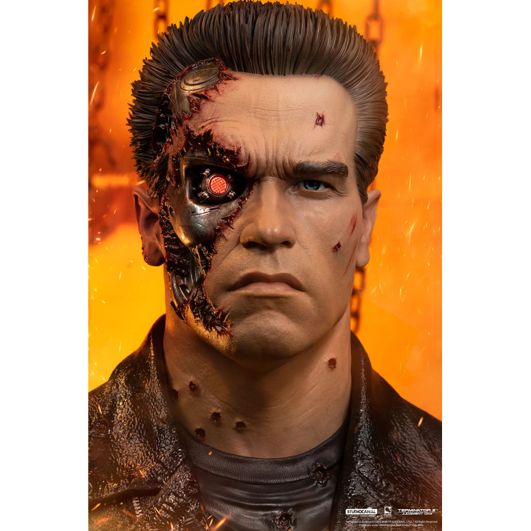 Pure Arts The Terminator 2 T-800 Model 101 Battle Damaged Art The Mask