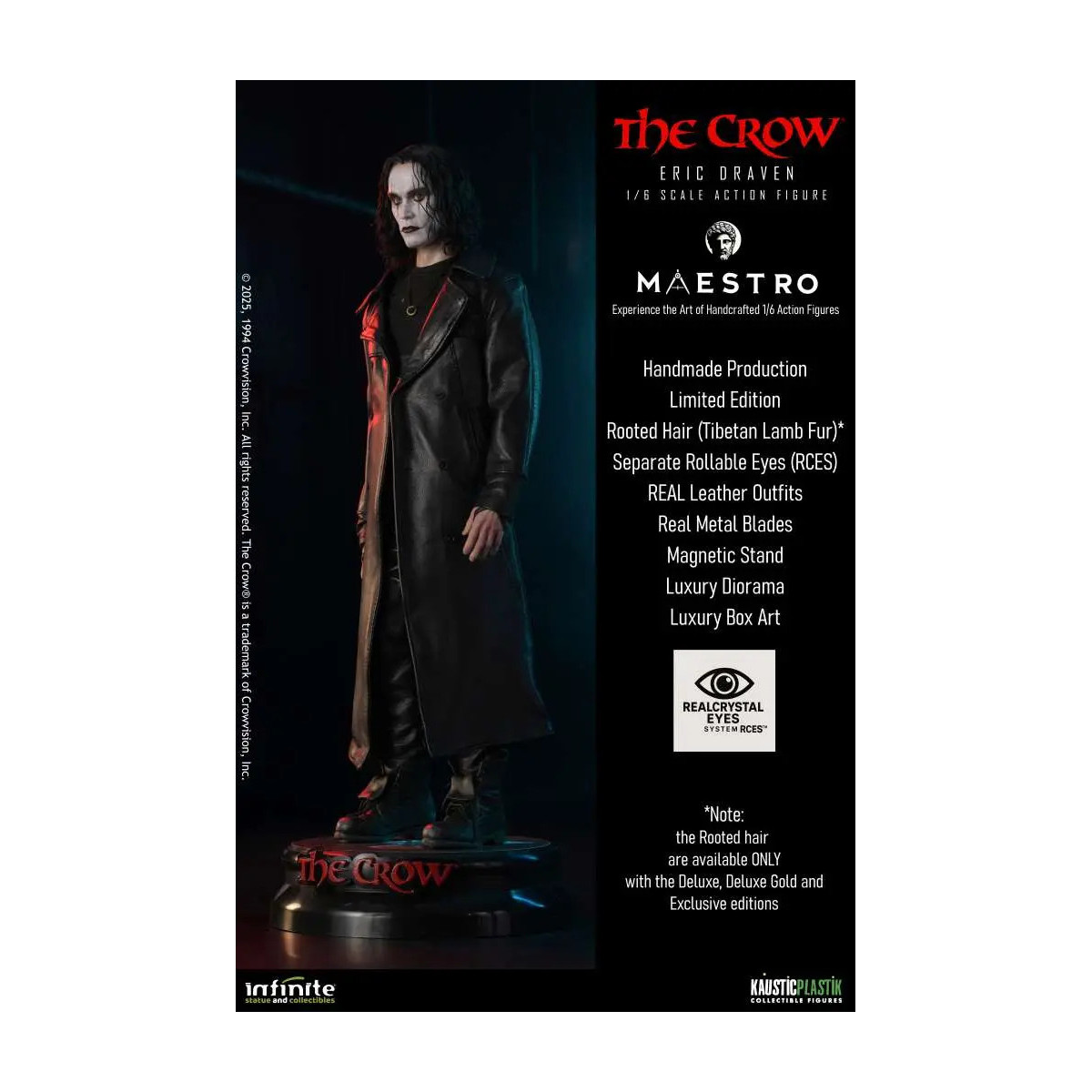 Infinite Statue X Kaustic Plastik - Maestro - Eric Draven Luxury Action Figure Deluxe Edition 1/6 - The Crow