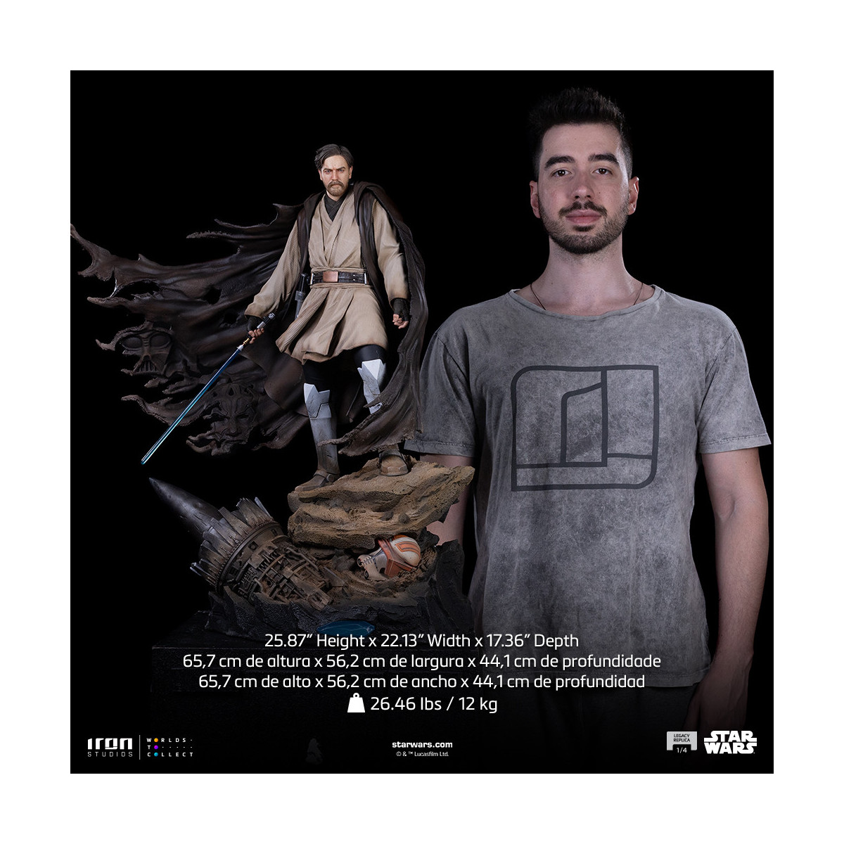 Iron Studios Star Wars - Obi-Wan Kenobi Legacy Replica 1/4 Signatures