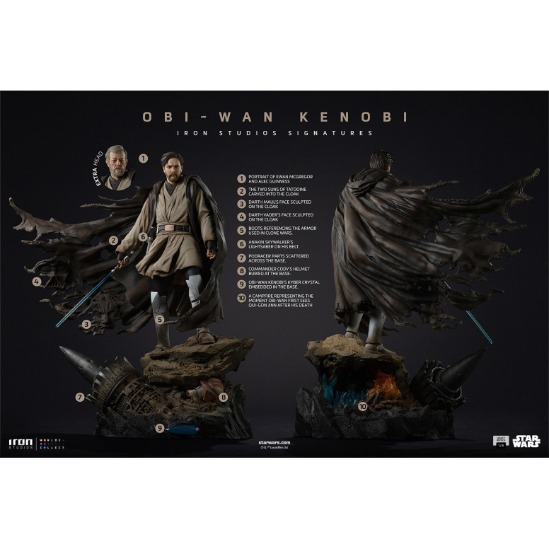 Iron Studios Star Wars - Obi-Wan Kenobi Legacy Replica 1/4 Signatures