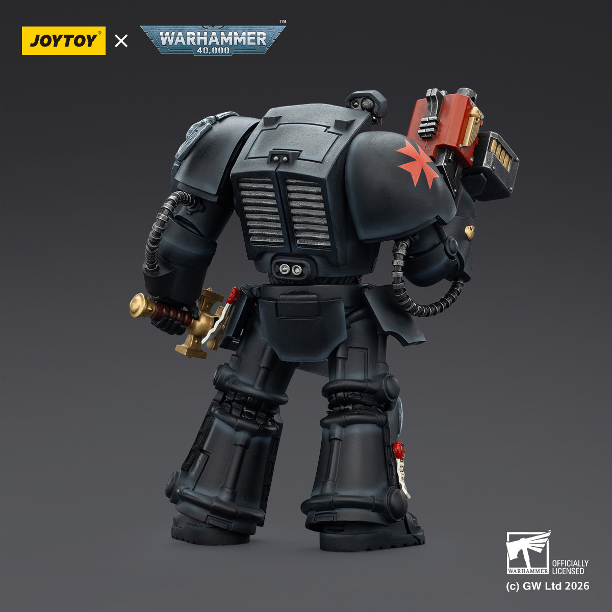 JoyToy Space Marines - Black Templars -The Terminator 1 with Power Sword and Storm Bolter 1/18 - Warhammer 40K