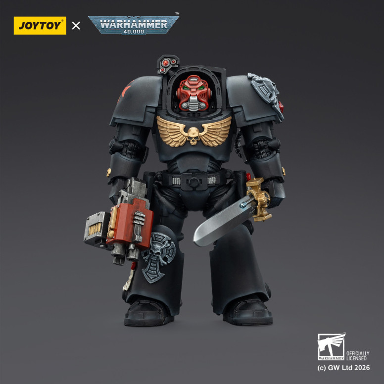 JoyToy Space Marines - Black Templars -The Terminator 1 with Power Sword and Storm Bolter 1/18 - Warhammer 40K