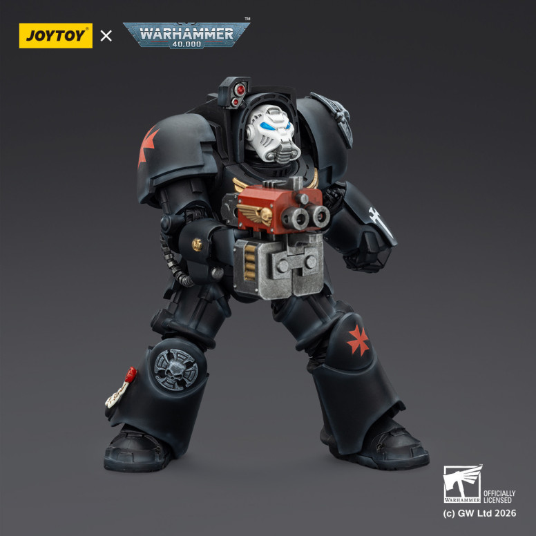 JoyToy Space Marines - Black Templars -The Terminator 2 with Power Fist and Storm Bolter 1/18 - Warhammer 40K