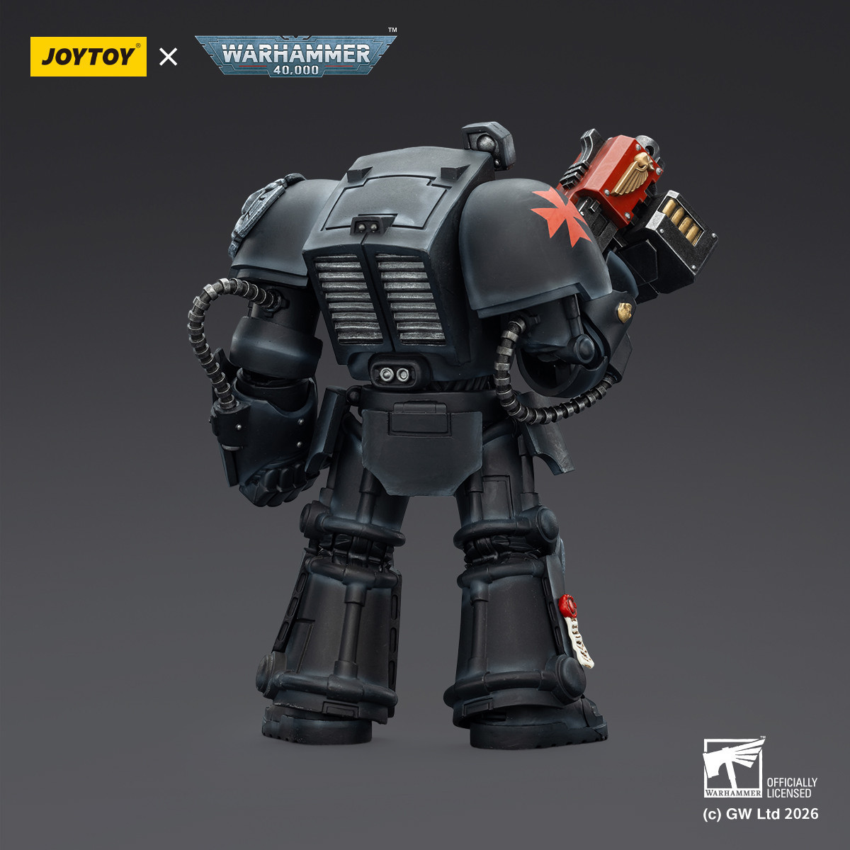 JoyToy Space Marines - Black Templars -The Terminator 2 with Power Fist and Storm Bolter 1/18 - Warhammer 40K